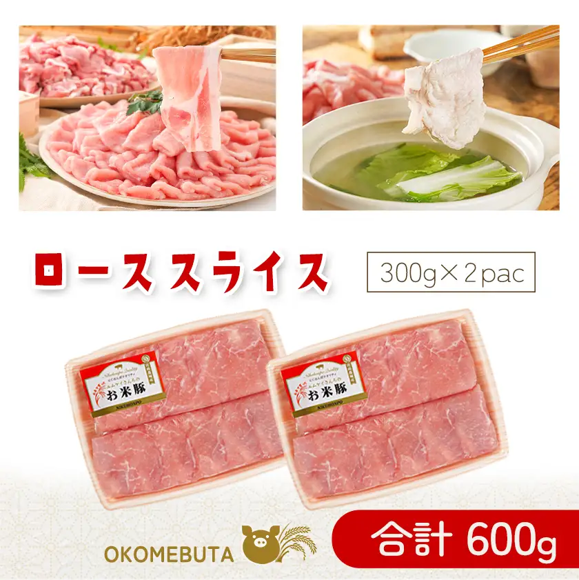 お米豚2.2kgセット_14-3101_(都城市) 豚肉 豚ロース 豚こま切れ 豚バラ肉 豚肩ロース ブランド豚 小分け スライス肉  ギャル曽根さんおすすめの豚肉返礼品