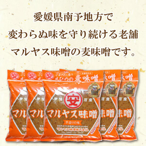 麦 味噌 みそ 粗ずり 700g × 5パック 極 甘口 はだか麦 大麦 瀬戸内 田舎 減塩 塩分 控えめ 食物繊維 小麦 アレルギー 健康 味噌汁 おでん 国産 ご当地 愛媛 愛南