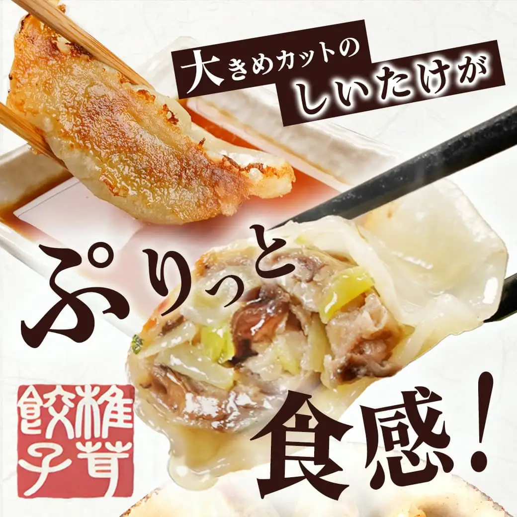 しいたけ屋さんの旨ぎょうざ〔AA-M101〕_(都城市)  ぎょうざ 旨餃子 都城産 しいたけ 豚肉 20個入り×2 椎茸たっぷり 焼き餃子 蒸し餃子 揚げ餃子