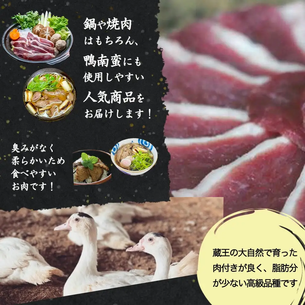 蔵王鴨スライスセット計300g（モモ150g・ロース150g）　【04301-0289】