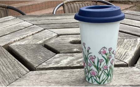 有田焼 Traveling Tumbler / Nadeshiko トラベリングタンブラー 撫子【 幸楽窯 / YUIKA Lab 】コンビニ コーヒー Mサイズ 食器 器 カップ 花 はな A14-157