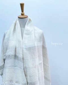 ストール（ベビーアルパカ）60cm×200cm 青緑系 合同会社工藝舎 150-012