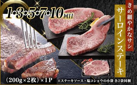 まるゆうの宮崎牛定期便 (10回)_T227-10-N401_(都城市) 宮崎県産 宮崎牛 ローススライス サーロインステーキ リブロース 霜降り モモスライス 定期便