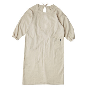 【ベージュ】ロングストレート割烹着