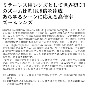 SIGMA 16-300mm F3.5-6.7 DC OS | Contemporary【キヤノンRFマウント】