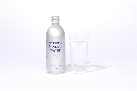 【全6回定期便（2ヵ月に1回）】Justice ナチュラルミネラルウォーターアルミボトル缶490ml ×24本入り【 水 天然水 ミネラルウォーター 24本入り 防災 神奈川県 山北町 】