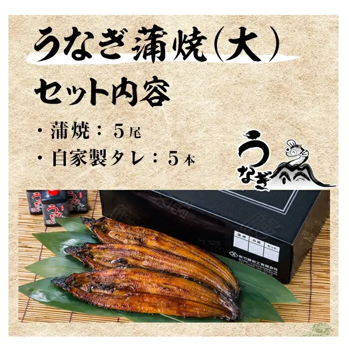 【お中元】国産 うなぎ 蒲焼 大5尾 合計約800g うなぎ【00-025-13-R8OC】