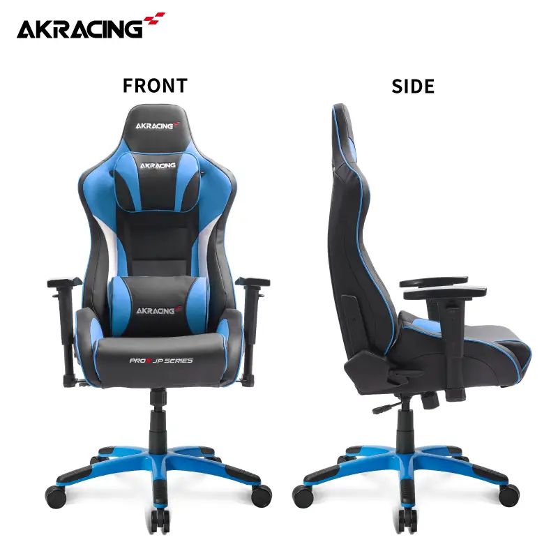 AKRacing Pro-X Gaming Chair (Blue) JP エーケーレーシング ゲーミングチェア（ヘッドレスト・ランバーサポート付き）