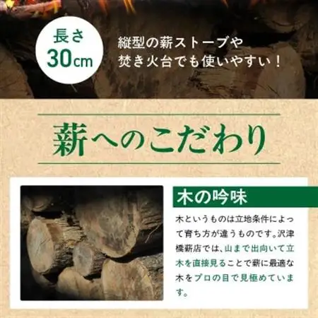 薪ストーブ用・焚き火用広葉樹乾燥薪 約15kg【1186213】