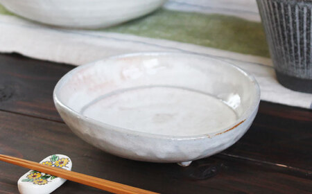 【瀬戸焼】 「舞陶館」　粉引 平鉢５個セット【松本陶器株式会社】 / 皿 食器 器 / 瀬戸市[BBDX004]