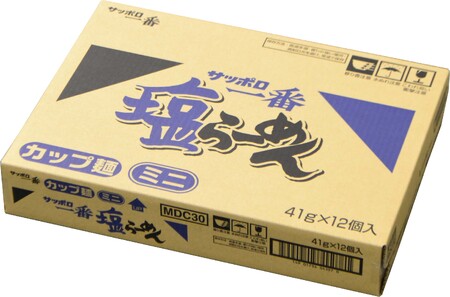 サッポロ一番 塩らーめん ミニどんぶり 12食 セット インスタント ラーメン ミニ カップ麺 カップヌードル 箱買い 即席麺 非常食 保存食 常温 保存 千葉県 旭市 サンヨー食品 set001