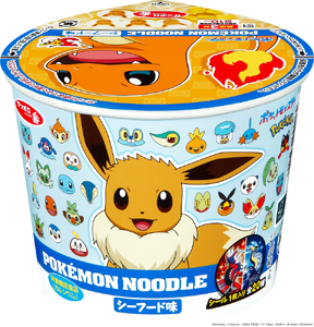 サッポロ一番 ポケモンヌードル シーフード 味 12食 おまけシール 付き 子供 向け 即席 カップ 麺 セット インスタント ラーメン ミニ カップ麺 カップヌードル 箱買い 即席麺 非常食 保存食 常温 保存 ポケモン イーブイ アニメ ゲーム キャラクター 千葉県 旭市 サンヨー食品