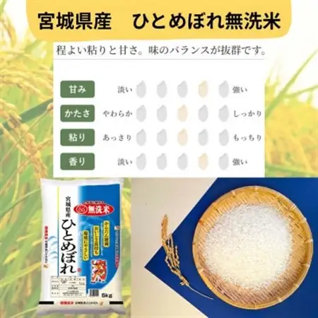 令和7年産【宮城県産】ひとめぼれ　無洗米5kg+2kg　計7kg【1612023】