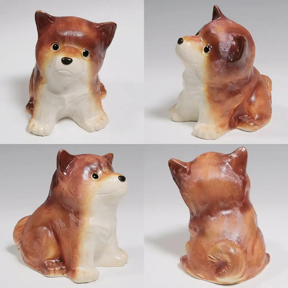 信楽焼 4号 柴犬 置物（火色） 陶器