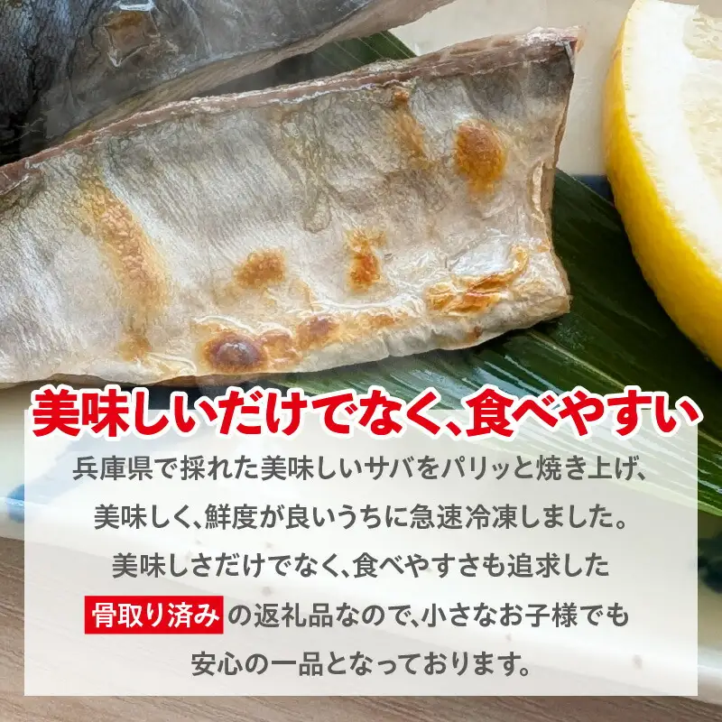 【訳あり】 骨取り 塩サバ 5パック 冷凍 さば 74-30