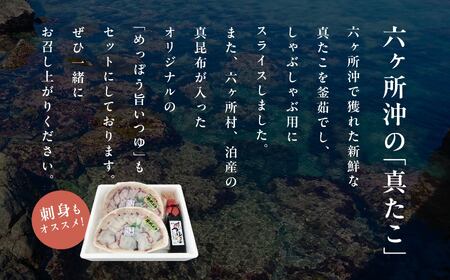 北のたこしゃぶセット　（たこ 200g × 2個 めっぽう旨いつゆ 300ml×1本）