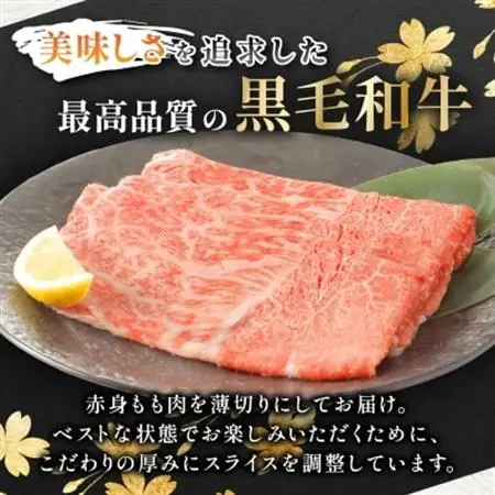 【毎月定期便】鹿児島県産 黒毛和牛 赤身ももスライス 600g(枕崎市)RR-0002 全3回【配送不可地域：離島】【4067571】