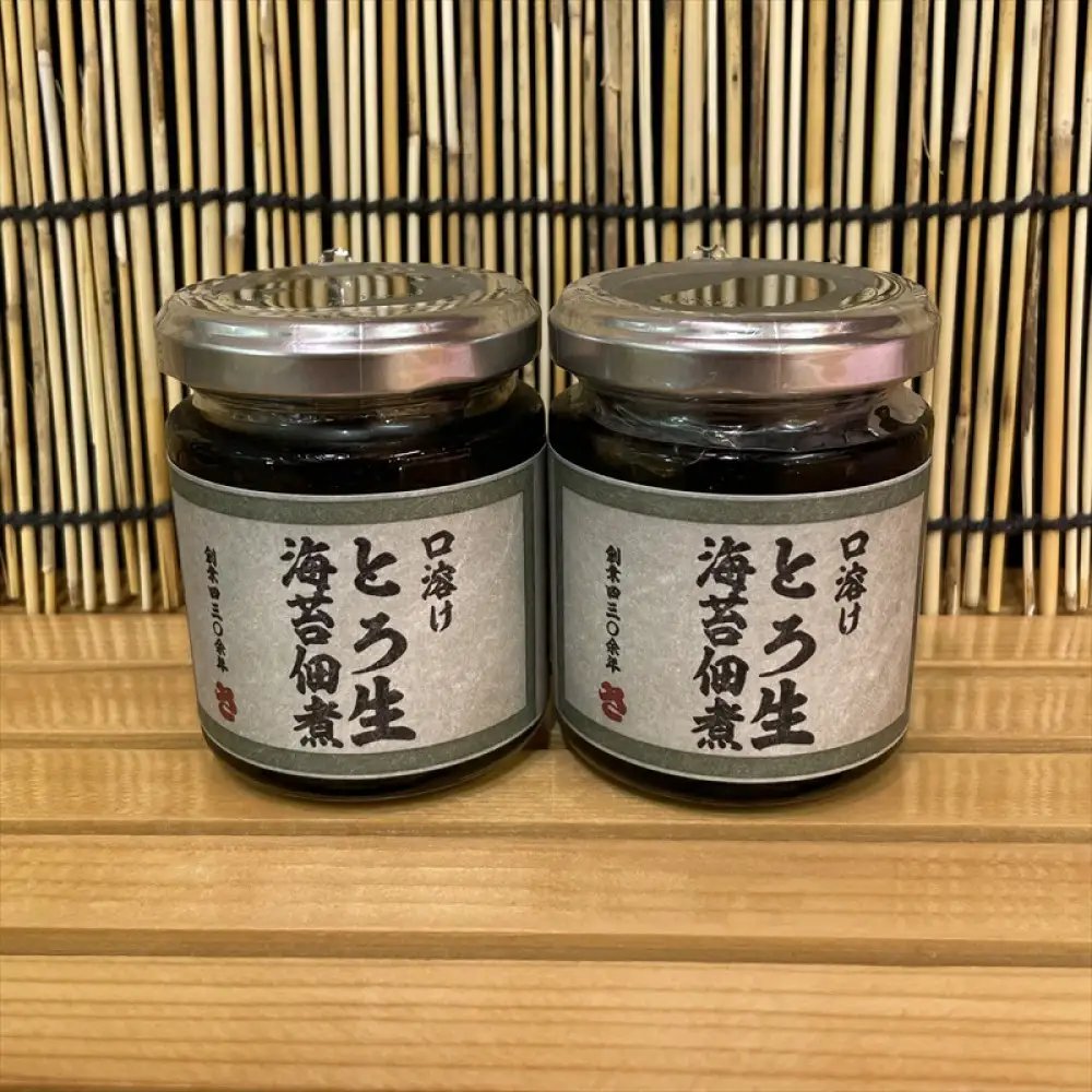 口溶け とろ生海苔の佃煮 2本【のり ノリ 珍味 おつまみ ご飯のお供 惣菜 海鮮 塩辛 珍味 お取り寄せ 御中元 お中元 お歳暮 父の日 母の日 贈り物 日本酒 焼酎】【神奈川県小田原市早川】