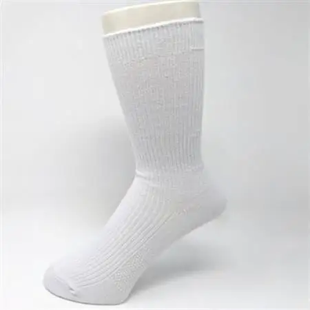 【半田市】22～24cm　抗菌防臭加工サポーターホワイトソックス　白靴下10足組【1532534】