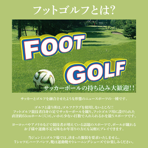 フットゴルフ1日回り放題プレー券（1名分）ゴルフとサッカーの融合　家族で楽しめる（66-01）