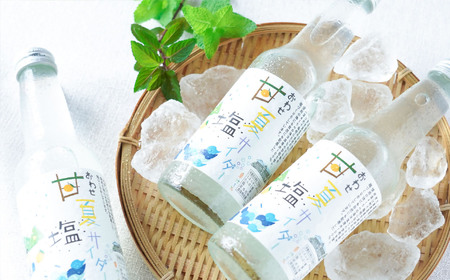 海洋深層水 から作った 塩 を使った 甘夏 塩 サイダー  ［香料・酸味料・保存料不使用］ たっぷり 12本  炭酸  ジュース  ギフト  贈り物  詰め合わせ  三重県 尾鷲 しお学舎  MO-23