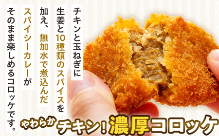 コロモア 鶏肉ほろっとチキンカレーコロッケ 280g（8個入り） 8袋 サンマルコ食品㈱ | コロッケ じゃがいも ポテト 鶏肉 鳥肉 無水カレー 揚げ物 冷凍食品 エスコン 北海道  津別町 送料無料