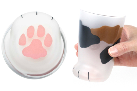 coconeco ここねこ 親猫グラス 2個セット (サバトラ・ミケ)｜猫 ネコ ねこ 肉球 にくきゅう 動物 かわいい コップ カップ グラス 食器 アデリア 石塚硝子 [0761]