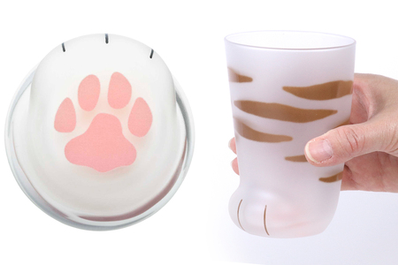 coconeco ここねこ 親猫グラス 2個セット (サバトラ・トラ)｜猫 ネコ ねこ 肉球 にくきゅう 動物 かわいい コップ カップ グラス 食器 アデリア 石塚硝子 [0763]