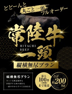 【茨城県共通返礼品】常陸牛 一頭 コンシェルジュ 縦横無尽プラン（チケット） オーダーチケット 1枚 オーダーカット 肉 お肉 牛肉 唯一無二のプラン 最大100件まで発送可能 贈答用発送可 ブランド牛 銘柄牛 茨城県 守谷市 送料無料