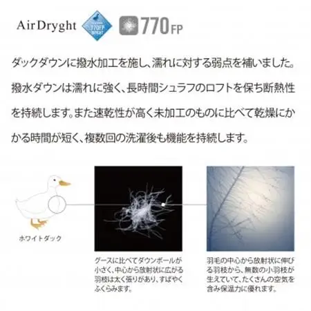 《シュラフ寝袋》エア ドライト 290　ブルーストーン　登山やアウトドア・キャンプ、車中泊用です。【1621045】