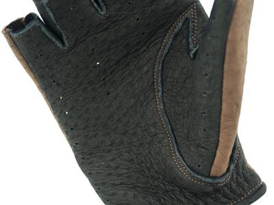 【Lサイズ】ペッカリードライビンググローブ（カラー：ライトブラウン×ブラック）