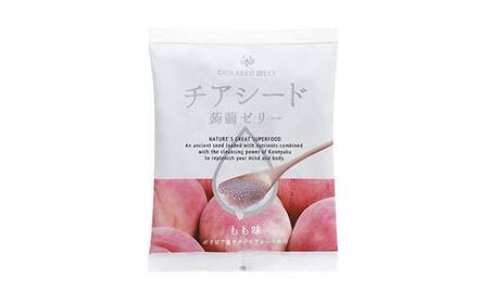 チアシード 蒟蒻ゼリー もも味 6袋（1袋10個入り） F21K-520