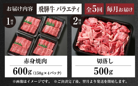 《定期便》全5回 飛騨牛 バラエティ 飛騨高山ミート 飛騨牛 [MZ104]