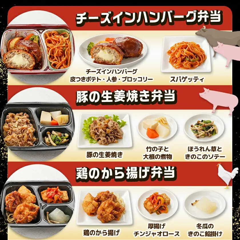 老舗仕出し屋の弁当おかず6食セット～肉魚mix2～_MJ-F709