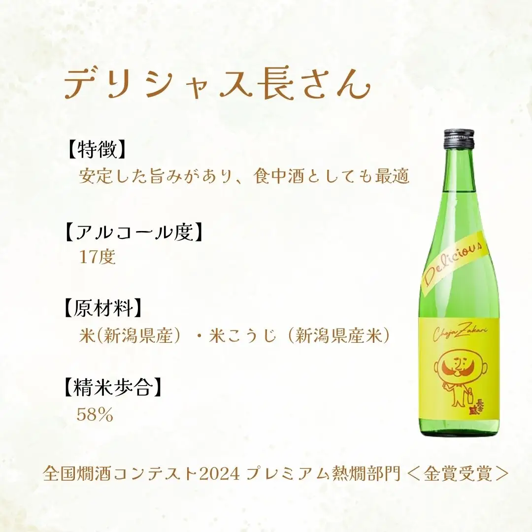 日本酒 長者盛 ひげの長さん3本セット (720ml×3本) (化粧箱入) 新潟銘醸