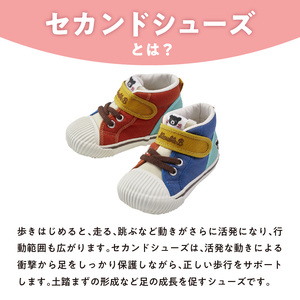 ダブルB　セカンドベビーシューズ（マルチカラー15.0cm）_ミキハウス ダブルB セカンドシューズ マルチカラー サイズ 15.0cm BOX 付 2E 設計 オックス 素材 足 保護 正しい歩行 サポート 履きやすい 靴 シューズ スニーカー ベビー キッズ 子供 ベビー用品 福岡県 久留米市 送料無料 〔Sx025-3〕