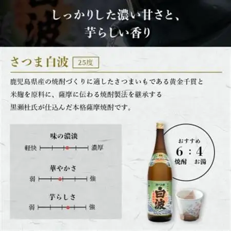 【毎月定期便】【さつま白波】25度 1800ml×6パックセット GG5-0005 全2回【配送不可地域：離島】【4068384】