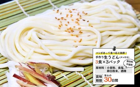 龍ケ崎名物 手造りの生うどん[(麺150g×3食・つゆ1個)×3パック] | うどん 