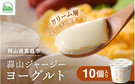 【定期便12カ月】 全12回  蒜山ジャージーヨーグルト10個入×12回 定番人気NO.1 冷蔵 「ご当地ヨーグルトグランプリ」金賞 デザート プレゼント 蒜山酪農 真庭 岡山 ジャージー 牛 牛乳 ミルク 濃厚 乳製品 おやつ 人気 ランキング 女性 ヨーグルト 【hiru-tkb004】