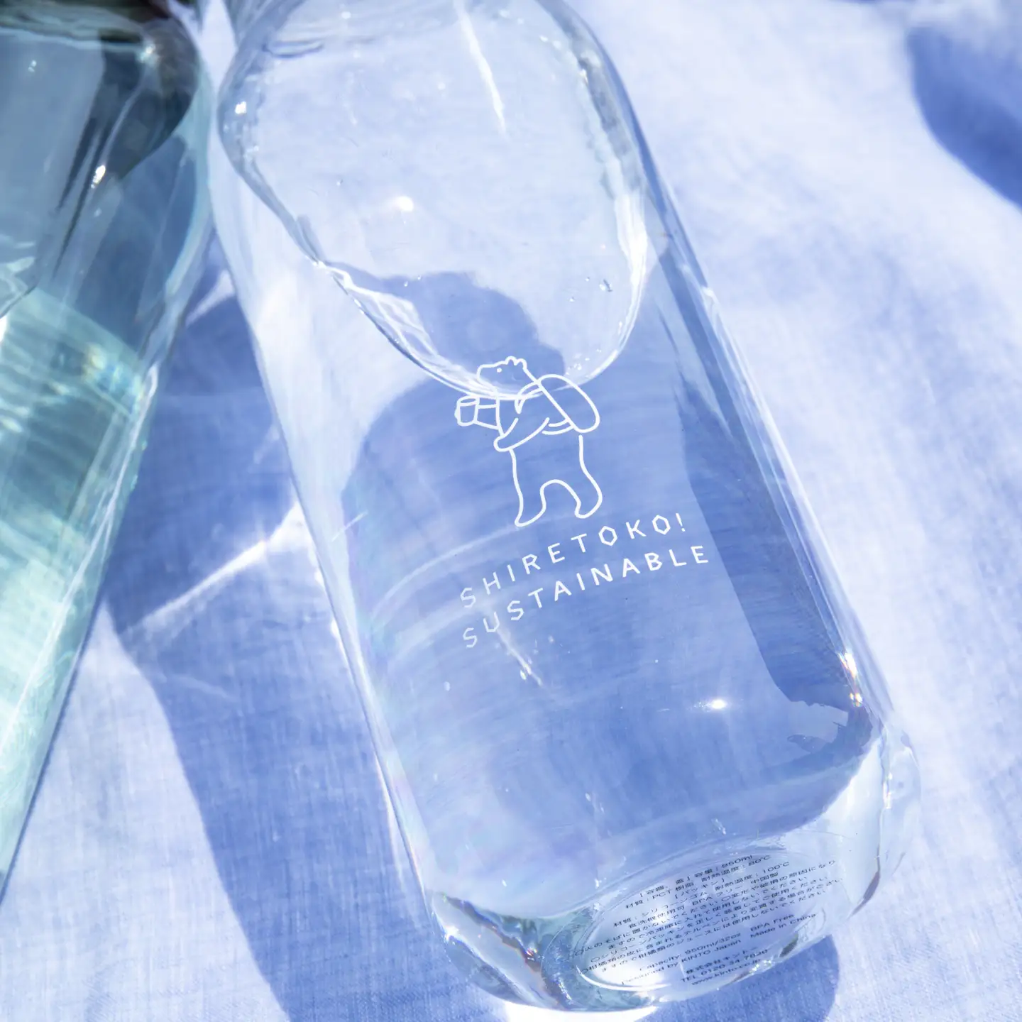 知床トコさん　ウォーターボトル　クリア　950ml×1本　常温で水が飲める 耐熱マイボトル