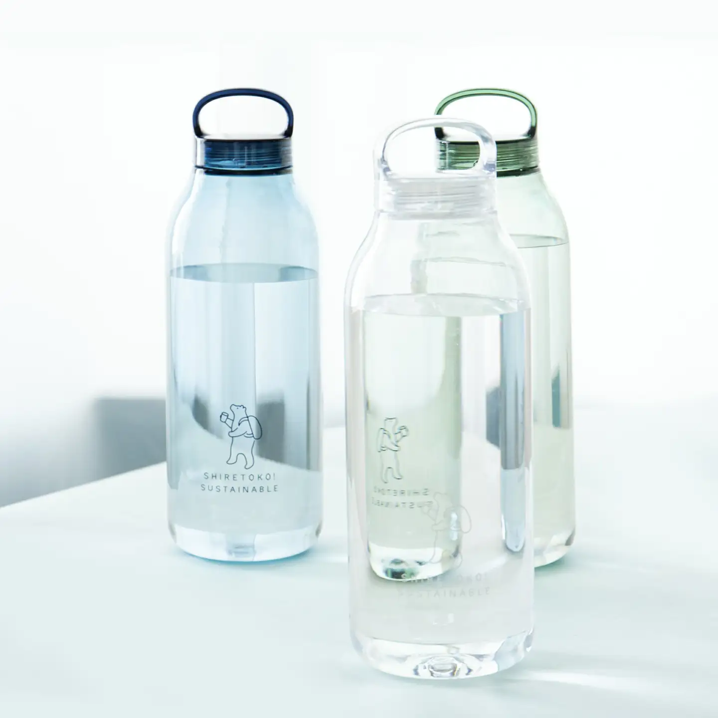 知床トコさん　ウォーターボトル　グリーン　950ml×1本　常温で水が飲める 耐熱マイボトル