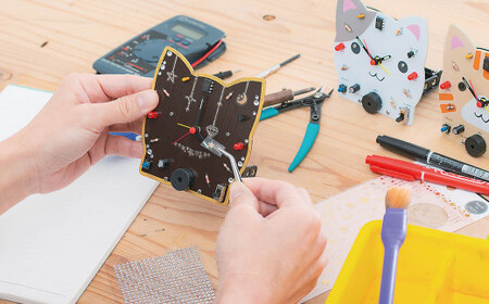 はんだづけ電子工作キット＋はんだごてセット 一式 電子工作 教材 教育 教材セット 勉強 キット 工作キット ラジオ工作キット ラジオ はんだごて 時計