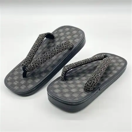 信貴毘沙門亀甲　SNEAKERS雪駄(BS黒黒畳05紗綾)【1479560】