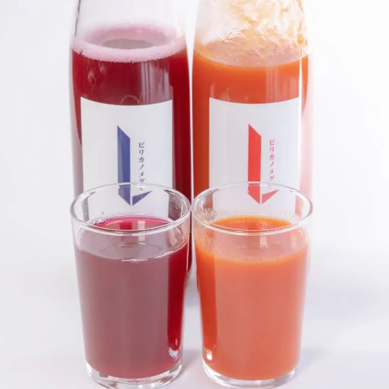 ピリカノメグミ（トマトジュース無塩 2本・シソジュース 1本） 各500ml×3本セット【ピリカ(株)】とまと 紫蘇 しそ 赤しそ ジュース 食塩不使用 濃厚 カクテル 料理 炭酸 飲料 北海道 比布町 ぴっぷ 1012-001