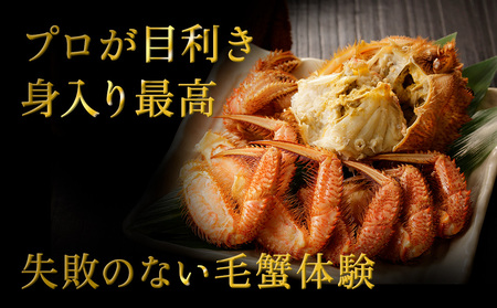 ＜ボイル済み急速冷凍＞身がパンパンに詰まった稚内産毛ガニ900g～1kg(超大サイズ)×3尾