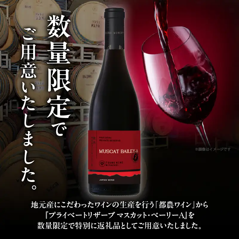 【数量限定】プライベートリザーブ マスカット・ベーリーA(計1本) 酒 飲料 アルコール 国産_T014-0275