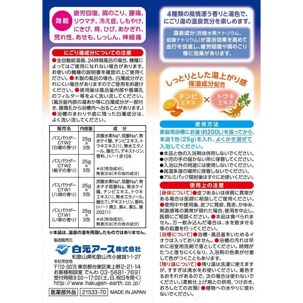 いい湯旅立ち にごり露天湯の宿12包入 3箱セット(36回分)