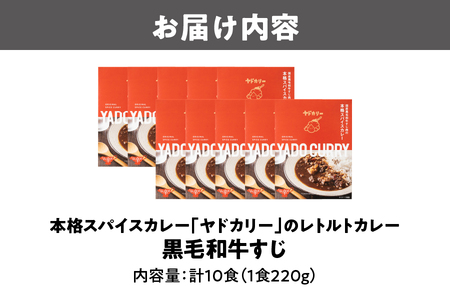 【 近鉄百貨店 】本格スパイスカレー「ヤドカリー」レトルトカレー　黒毛和牛すじ　10食セット_OS002-0044