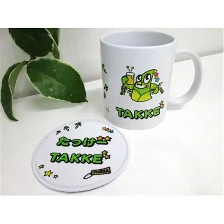 マグカップとコースターの2点セット/福生市公式キャラクター「たっけー☆☆」デザイン使用【1625686】