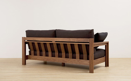 （ウォールナット）AUTHENTICITY FINE SOFA RB BK（ブラック） No.777-12